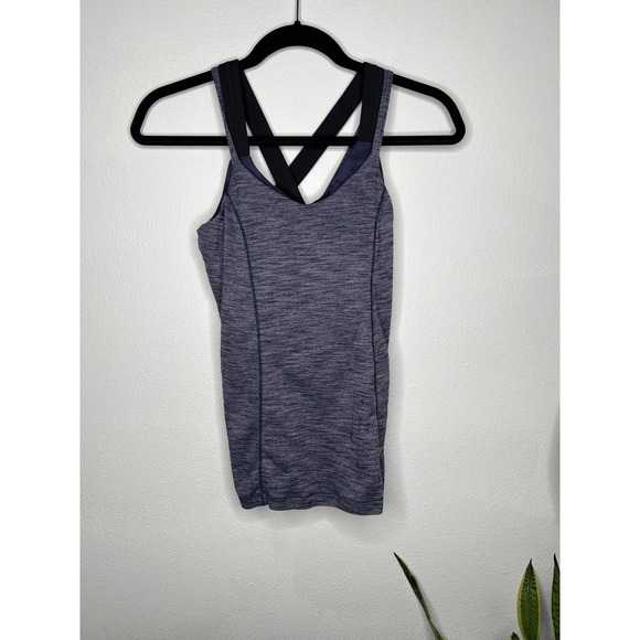 Lululemon Purple/Gray Tank with Shelf Bra 4 - Picture 1 of 4
